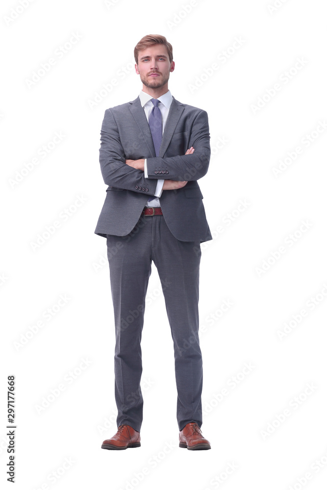 in full growth. portrait of a confident business man. in full growth. portrait of a confident business man.