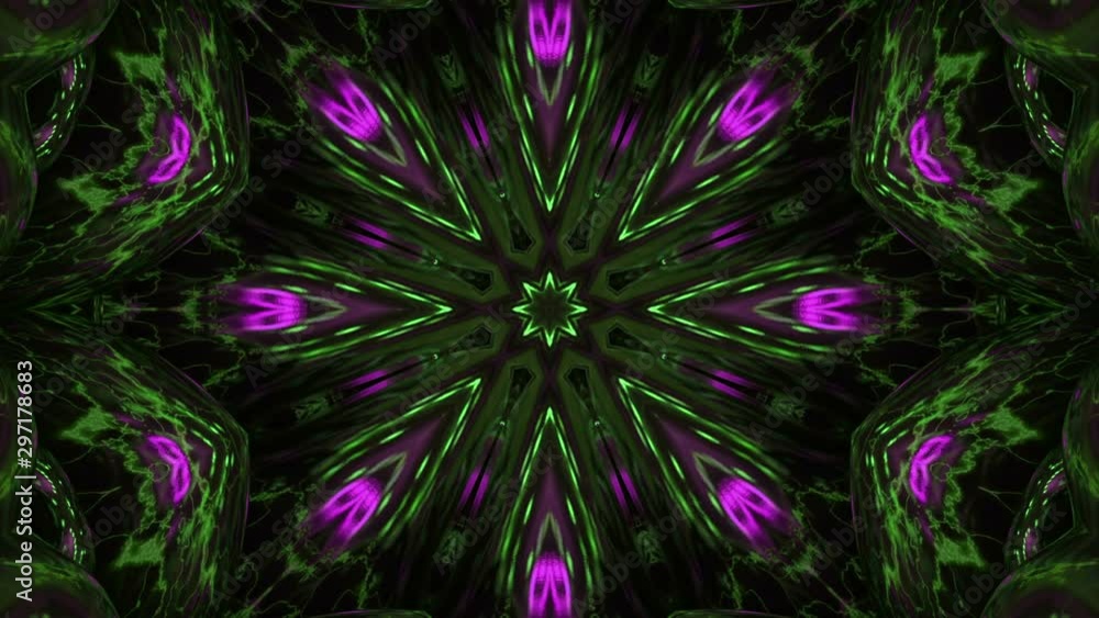 3d Looped Abstract ornate decorative background. Hypnotic holographic kaleidoscope. 3d Looped Abstract ornate decorative background. Hypnotic holographic kaleidoscope.