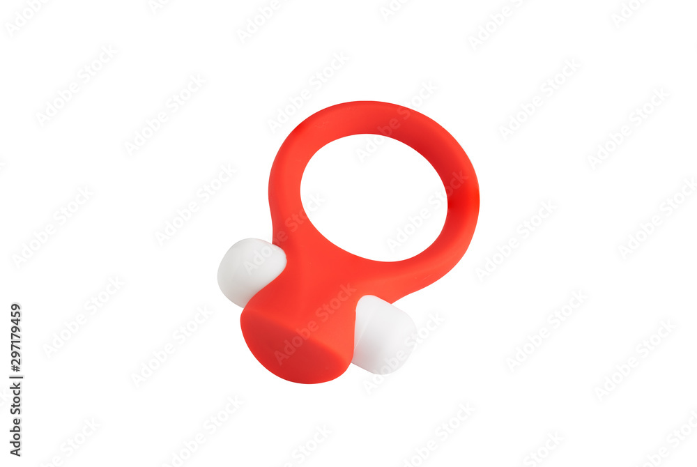 silicone stimulating ring for penis. vibrating stimulator isolated on a white background. silicone stimulating ring for penis. vibrating stimulator isolated on a white background.