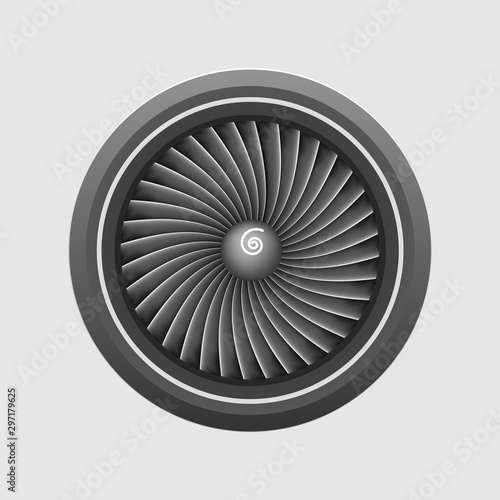Plane engine turbine template