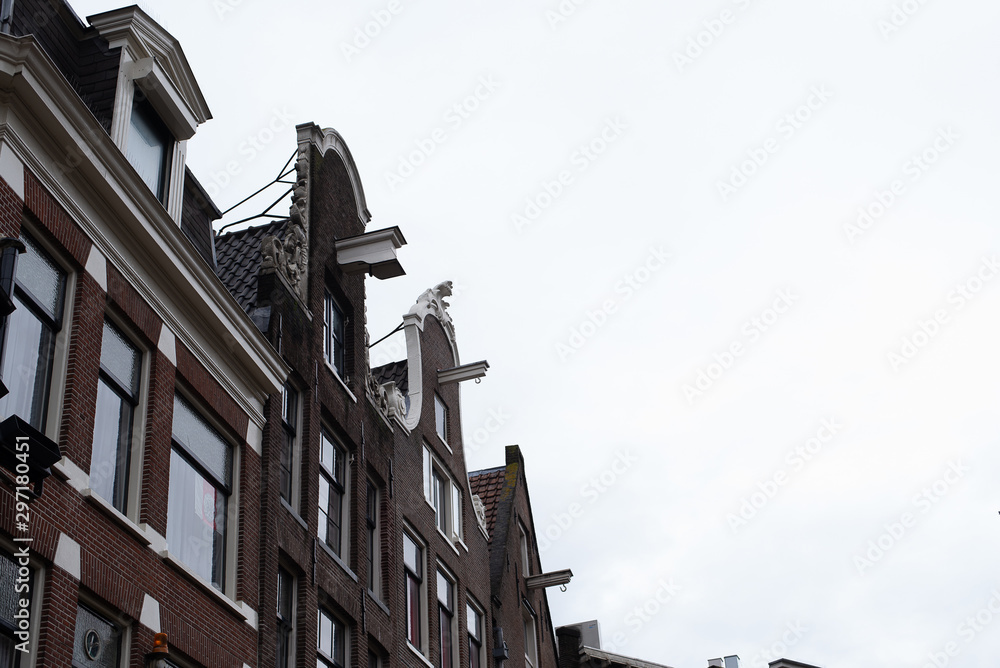 hooks for lifting furniture in apartments on the roof of Amsterdam