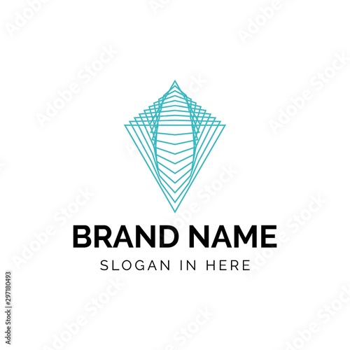 Free Download abstract line with making arrow shaped vector logo illustration - GFXLoad