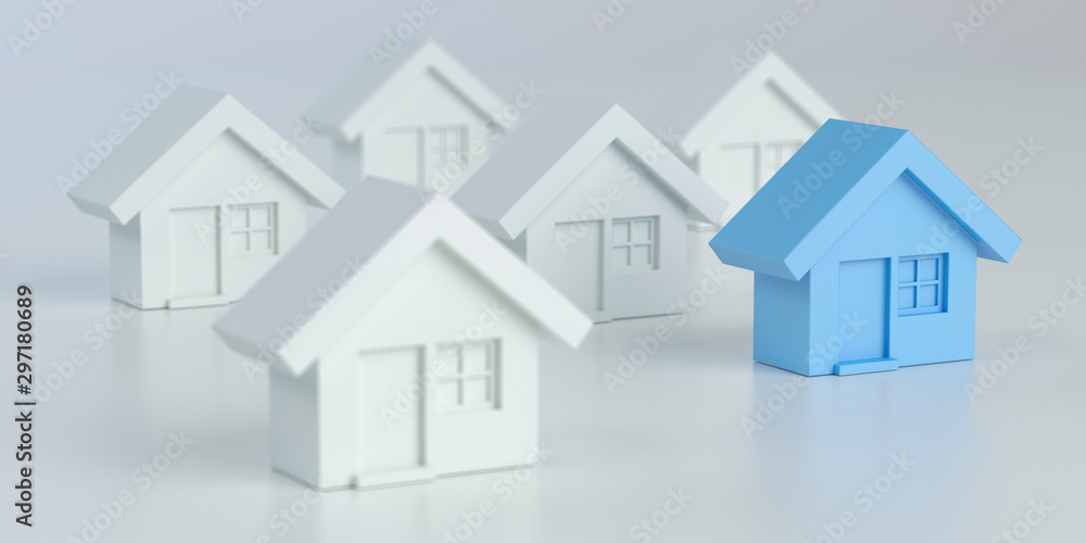 Real estate industry, 3d illustration Real estate industry, 3d illustration
