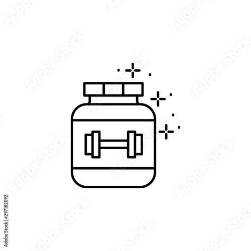Whey proteins icon. Simple line, outline vector of diet icons for ui and ux, website or mobile application