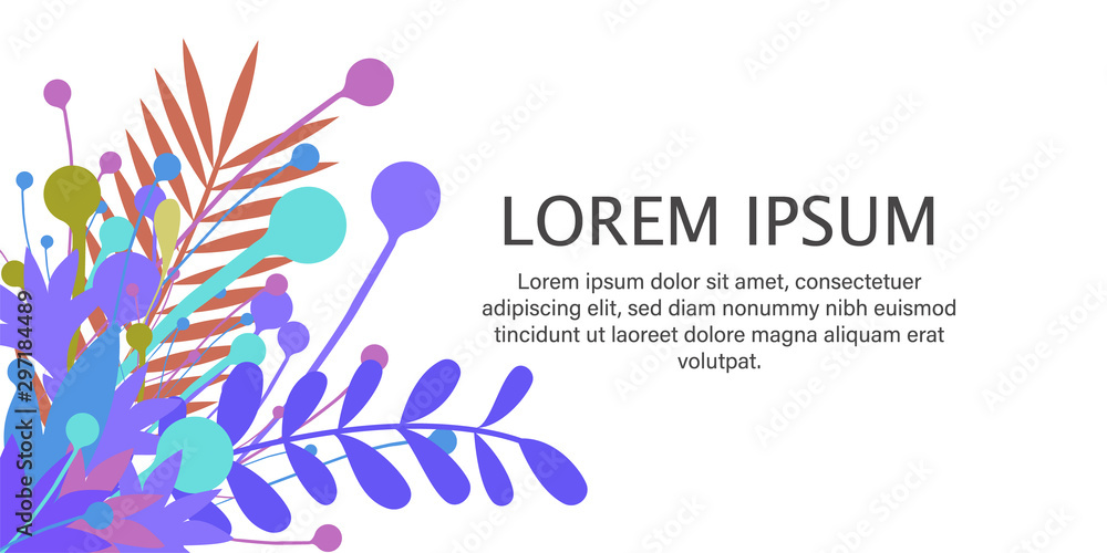 Abstract background leaves illustration of vector color cover design