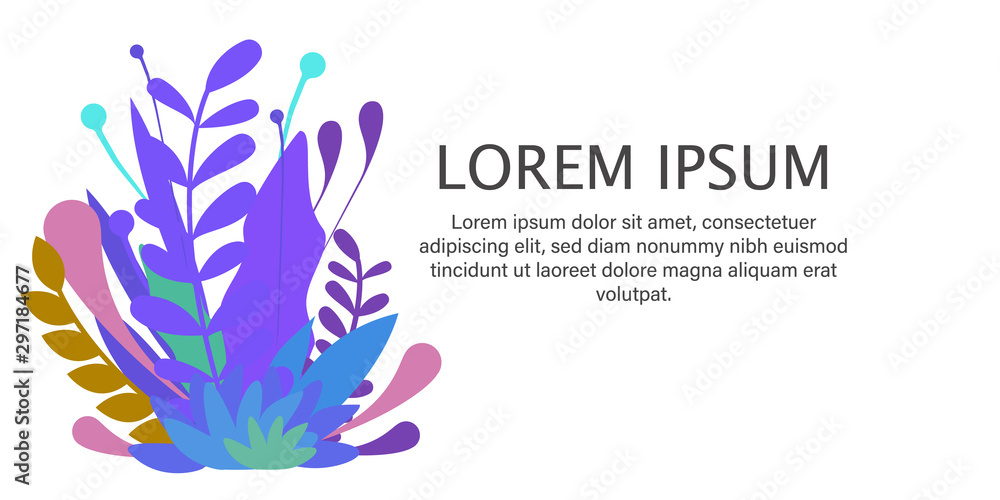 Abstract background leaves illustration of vector color cover design