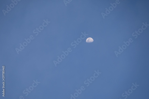 Half moon during dailight