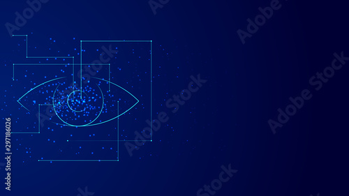 Vector background abstract technology eye concept