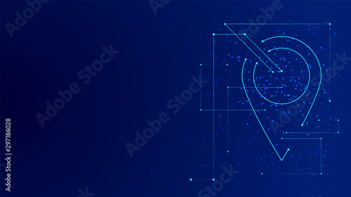 Vector background abstract technology pin concept
