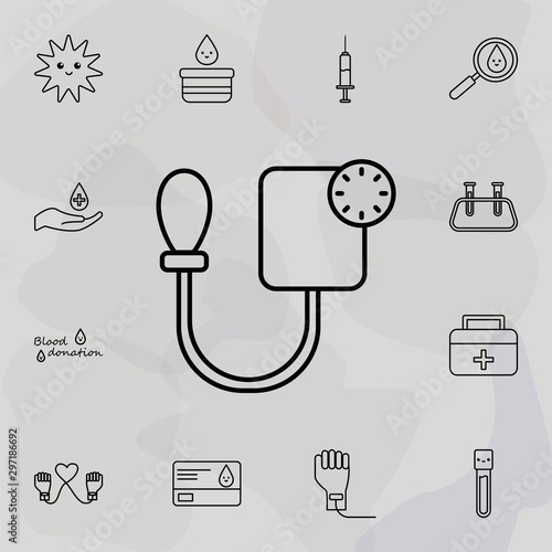 Blood pressure icon. Universal set of Blood donation for website design and development, app development