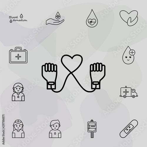 Blood transfusion icon. Universal set of Blood donation for website design and development, app development