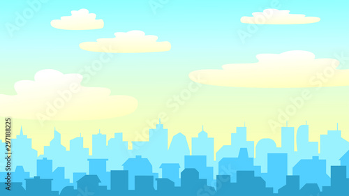 city background with buildings silhouettes. EPS-10 © Crisp
