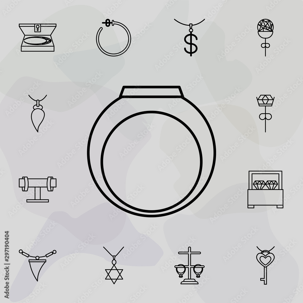 ring icon. Universal set of jewelry for website design and development, app development
