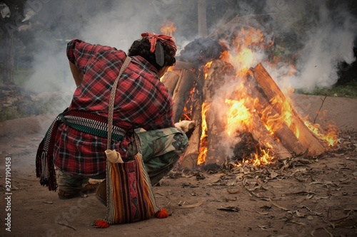 Hombre de fuego de temazcal