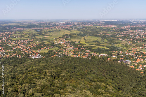 Amazing panoramic view from Avala Tower, Serbia