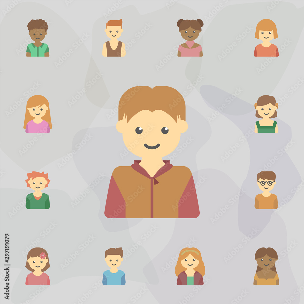 avatar of guy colored icon. Universal set of kids avatars for website design and development, app development avatar of guy colored icon. Universal set of kids avatars for website design and development, app development