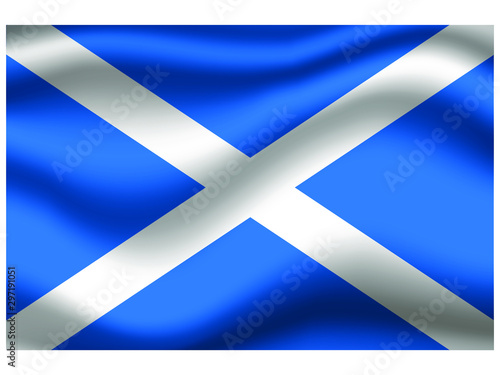 National flag of Scotland know as Alba, part of United Kingdom of Great Britain. original colors and proportion. Vector illustration, from countries flag set.