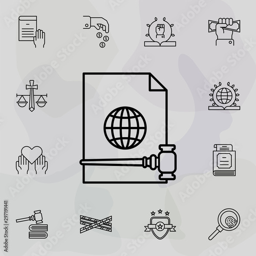 international Court icon. Universal set of law and justice for website design and development, app development