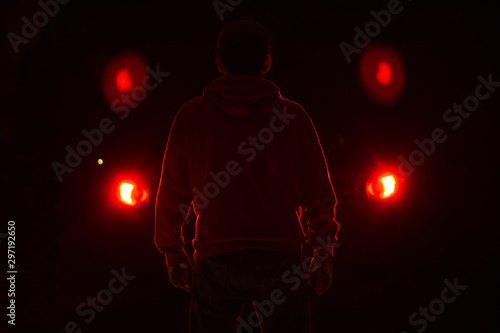man in red