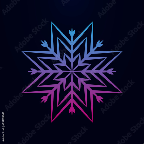 Wallpaper Mural Snowflake nolan icon. Simple thin line, outline vector of snowflake icons for ui and ux, website or mobile application Torontodigital.ca