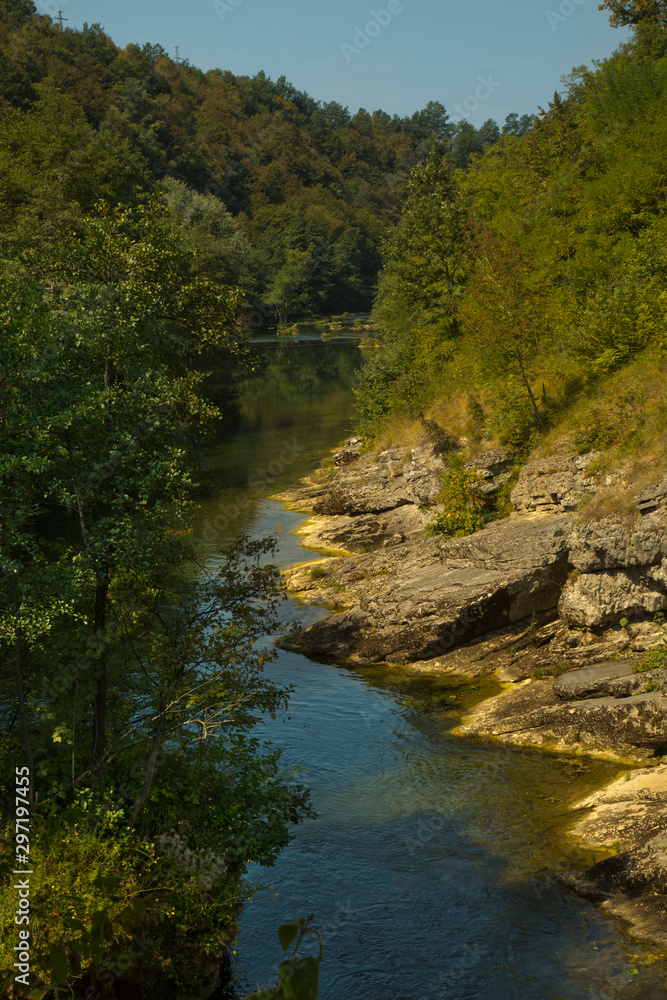 Canyon on the  Korana river  in the village of Rastoke, Slunj, Croatia.
