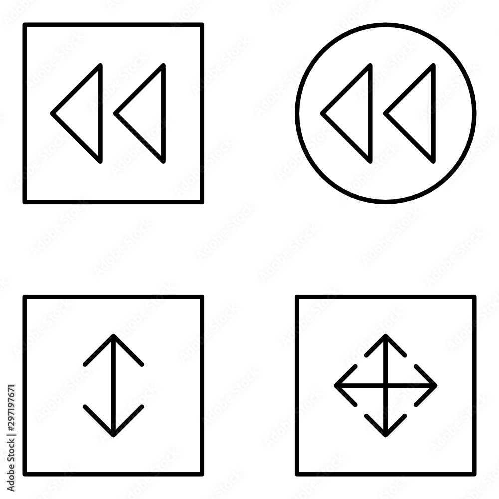 Arrows Vector Line Icon Set Arrows Vector Line Icon Set