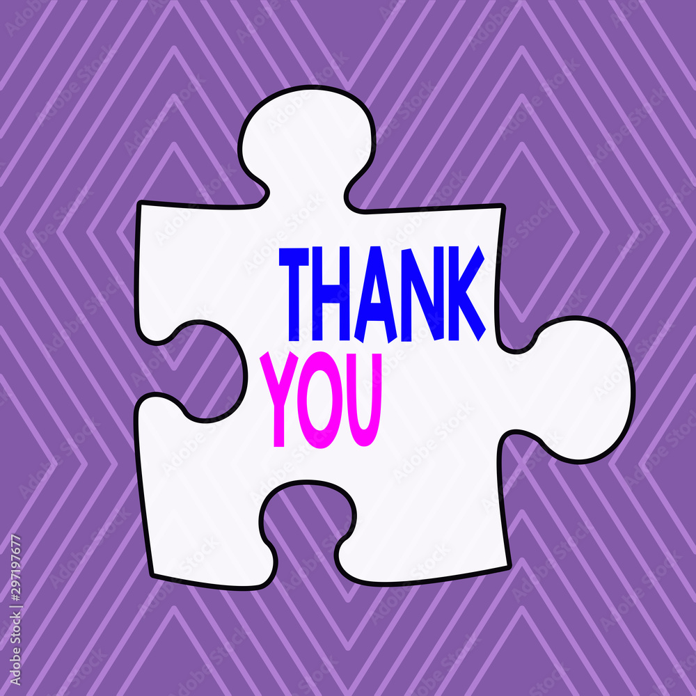 Text sign showing Thank You. Business photo showcasing a polite expression used when acknowledging a gift or service Infinite Geometric Concentric Rhombus Pattern against Lilac Background