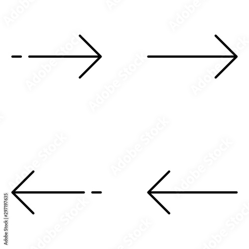 Arrows Vector Line Icon Set