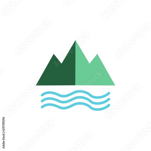 Mountain icon logo design Travel vector