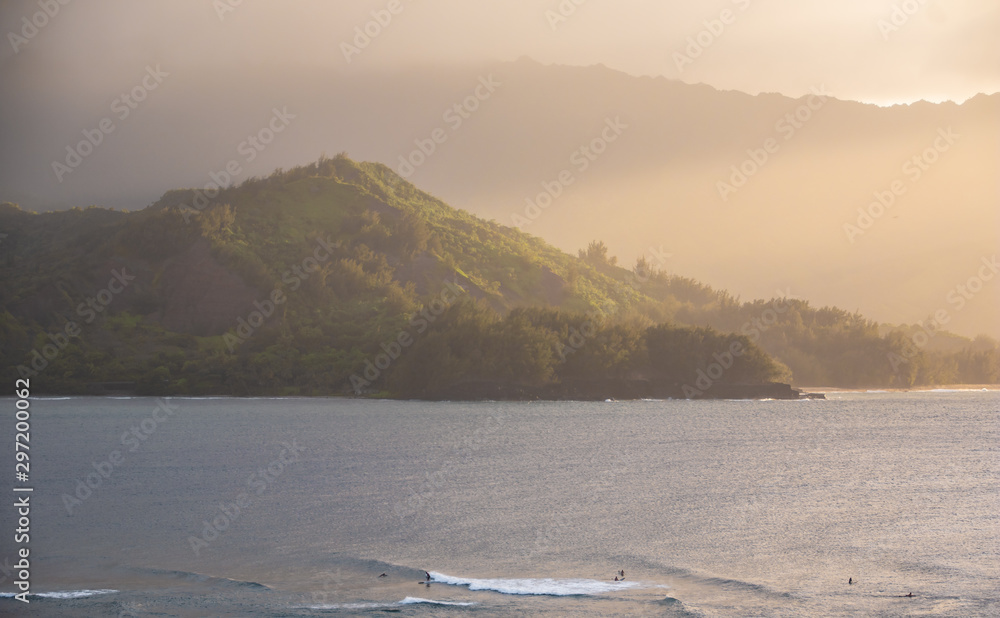 Hanalei Kauai Mountain Sunset