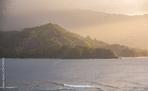 Obraz na płótnie Hanalei Kauai Mountain Sunset w salonie