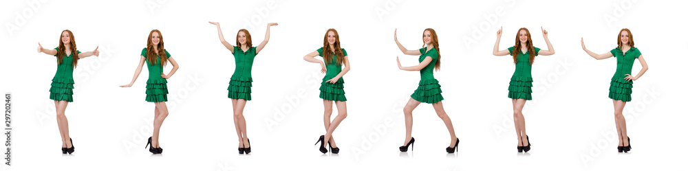Woman in saint patrick concept Woman in saint patrick concept