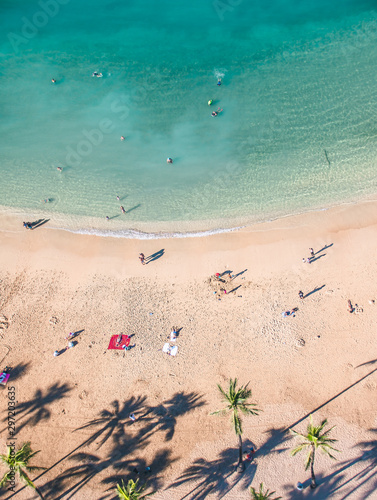 Obraz na płótnie Waikiki Beach Overhead w salonie