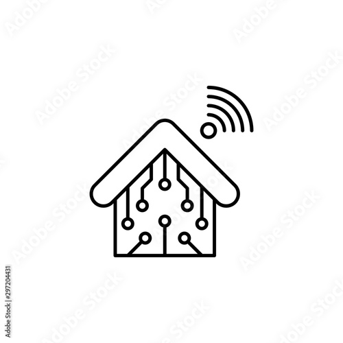 Home connection demotics icon. Simple line, outline vector of artificial Intelligence icons for ui and ux, website or mobile application