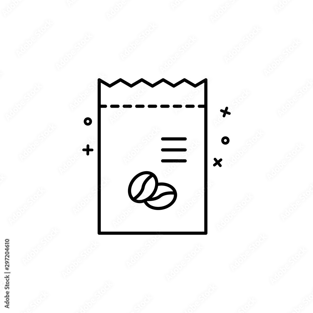 Coffee beans, bag, coffee shop icon. Simple line, outline vector of coffee icons for ui and ux, website or mobile application Coffee beans, bag, coffee shop icon. Simple line, outline vector of coffee icons for ui and ux, website or mobile application