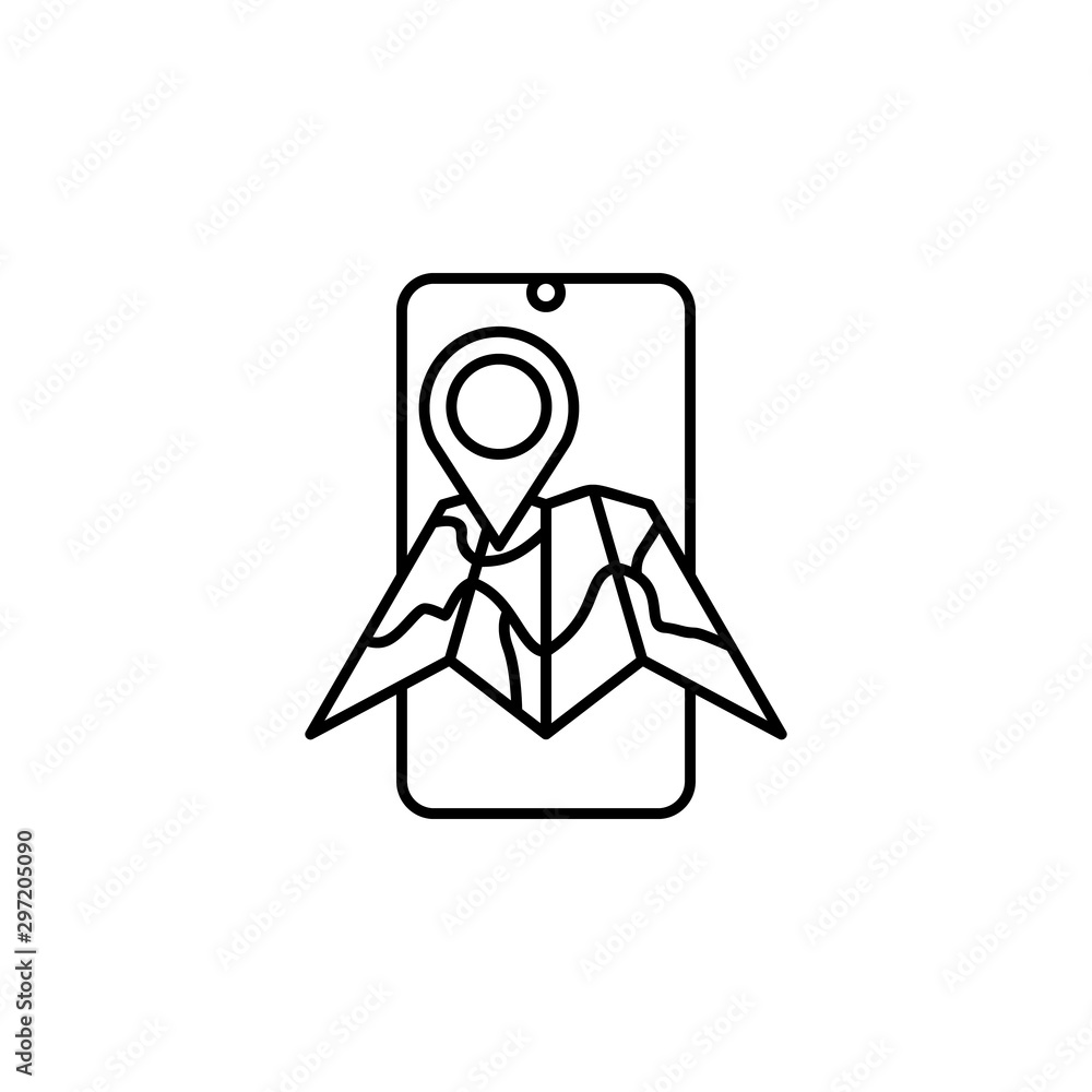Navigator mobile map icon. Element of mobile technology icon Navigator mobile map icon. Element of mobile technology icon