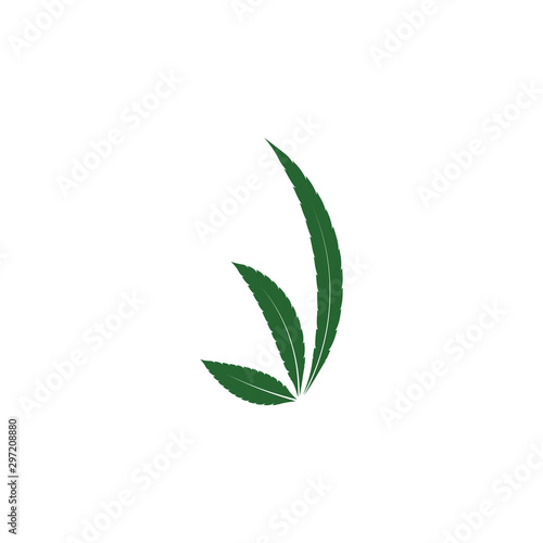 cannabis leaf illustration, green icon