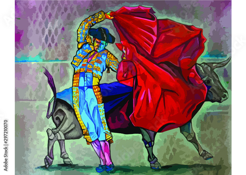 Torero y capote