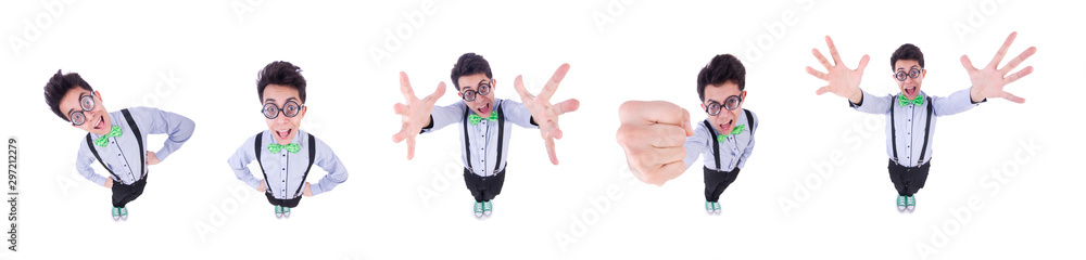 Funny guy isolated on the white background Funny guy isolated on the white background