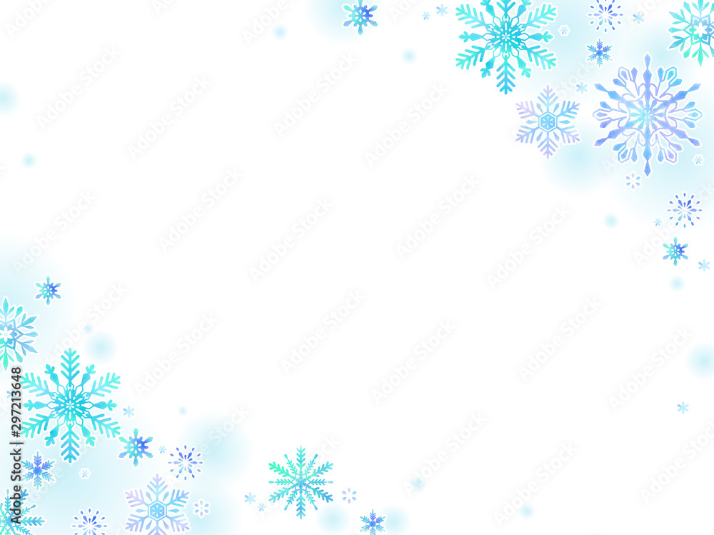雪の結晶の背景イラスト