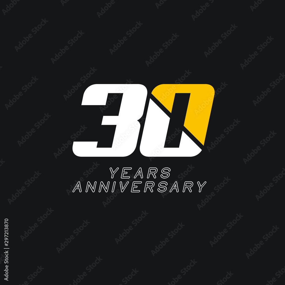 Obraz premium 30 Year Anniversary Vector Template Design Illustration