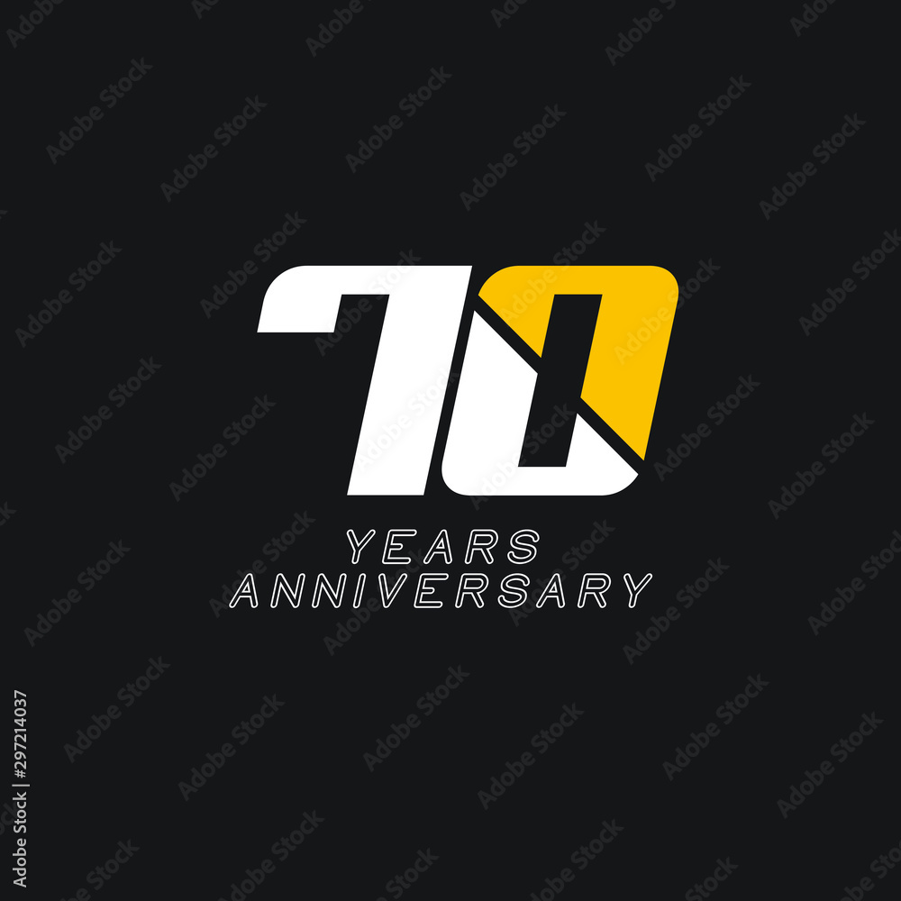 Obraz premium 70 Year Anniversary Vector Template Design Illustration