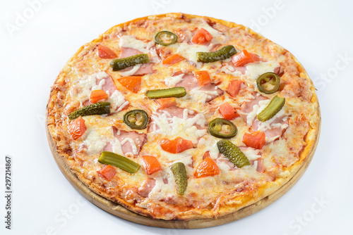 Pizza isolated on wite