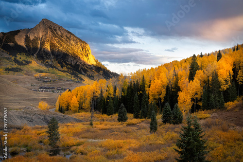 Fall Sunset on Mt Crested Butte