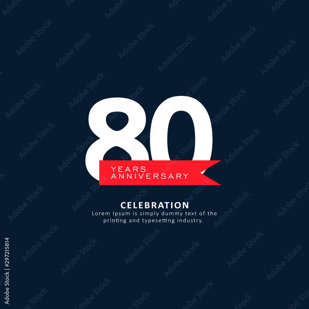 80 Year Anniversary Vector Template Design Illustration 80 Year Anniversary Vector Template Design Illustration