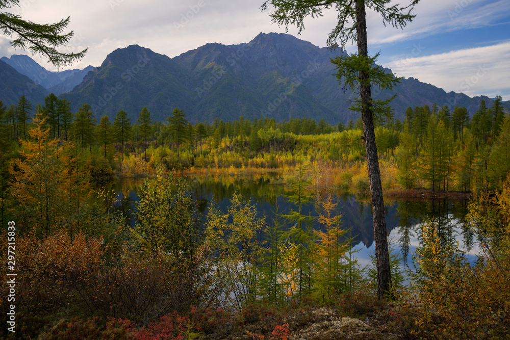 Lake at Kodar range in Eastern Siberia Transbaikalia