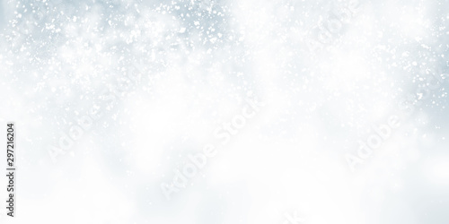 Fotografie, Obraz white snow blur abstract background