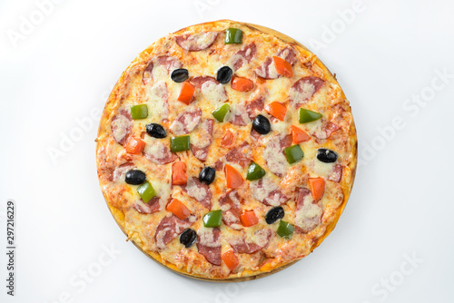 Pizza isolated on wite