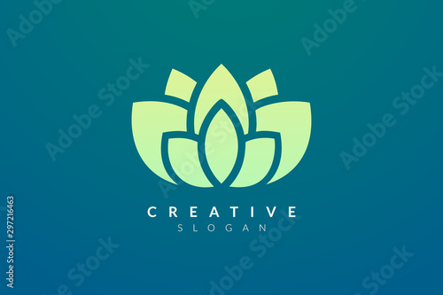 Design abstract flower and leaf logo for spa, hotel, beauty, health, fashion, cosmetic, boutique, salon, yoga, therapy. Simple and modern vector design for your business brand or product.
