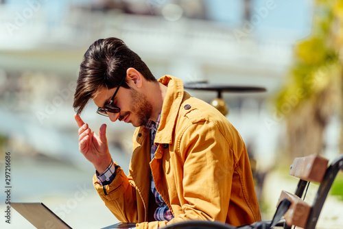 Fotografie Educated businessman in the city
